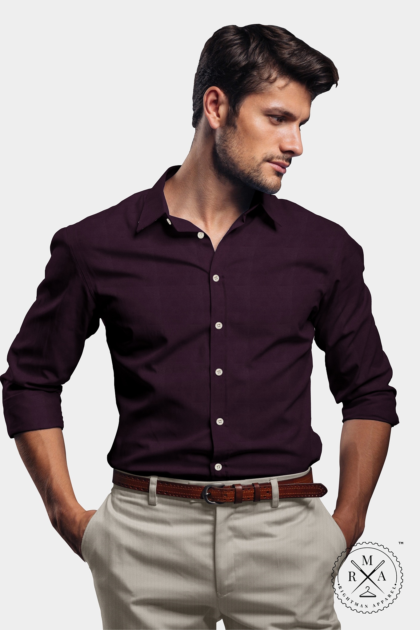 Purple Satin Shirt SH345